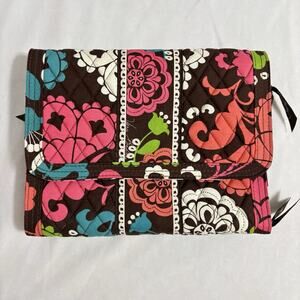 Vera Bradley Trifold Jewelry Make up Folio Travel Bag Case Lola Floral Print